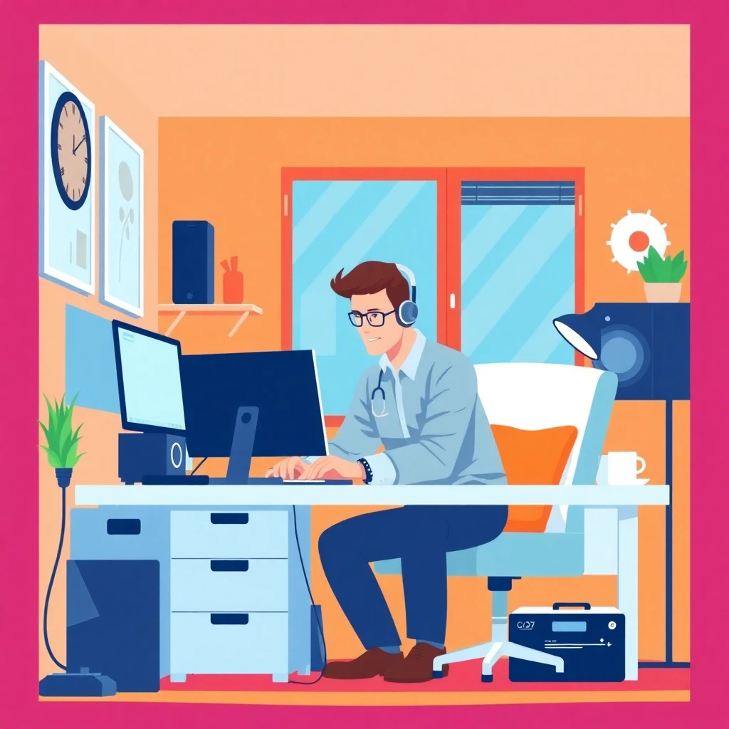 Remote work setup
