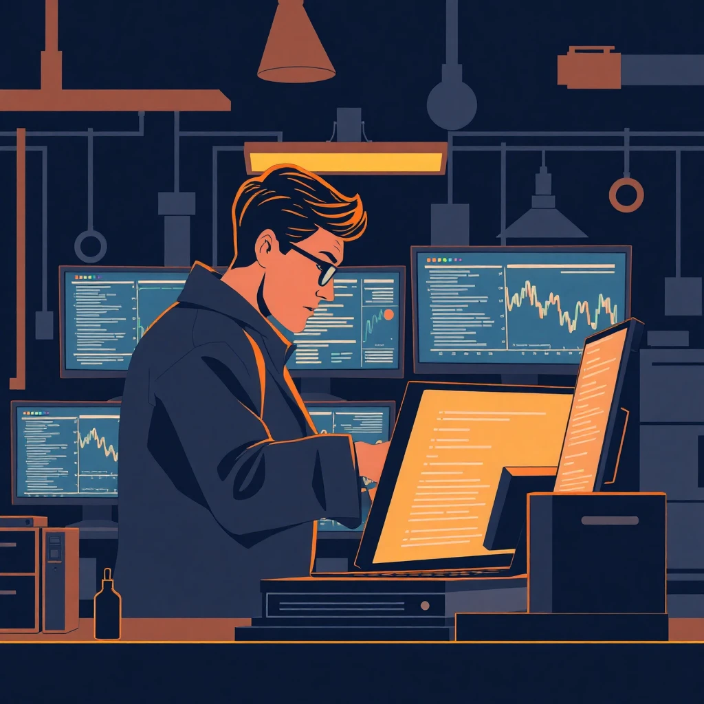 Data analyst at work