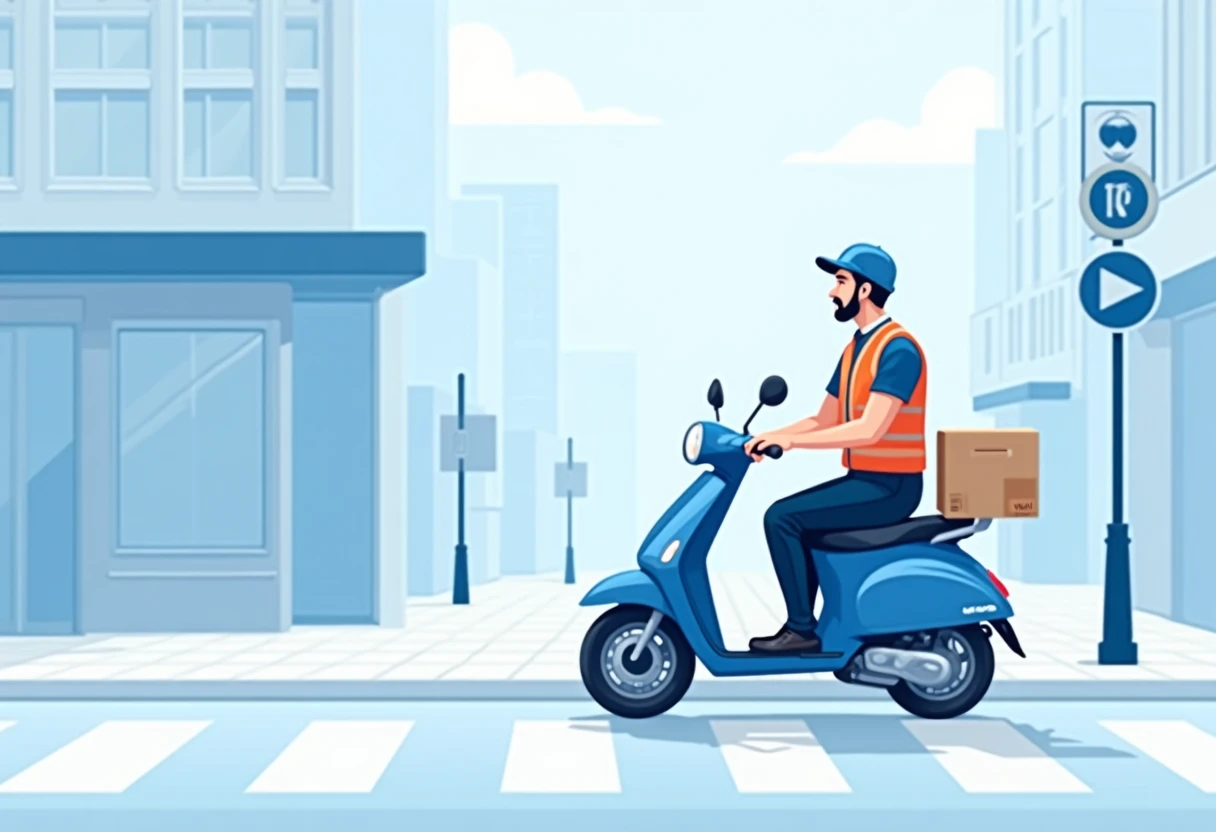 Dynamic delivery driver in action