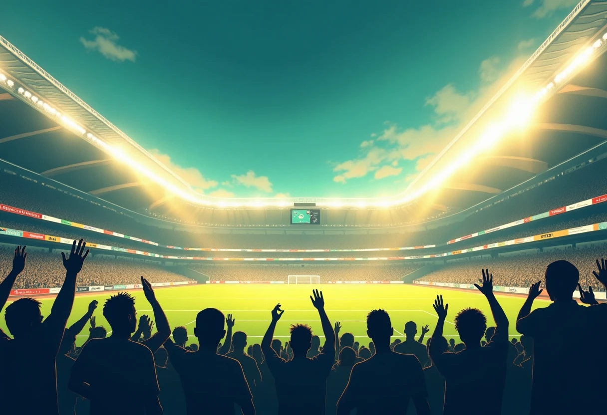 Exciting World Cup stadium scene