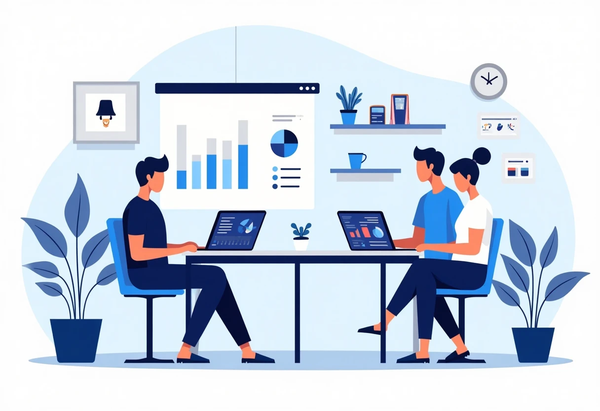 Finance professional working remotely
