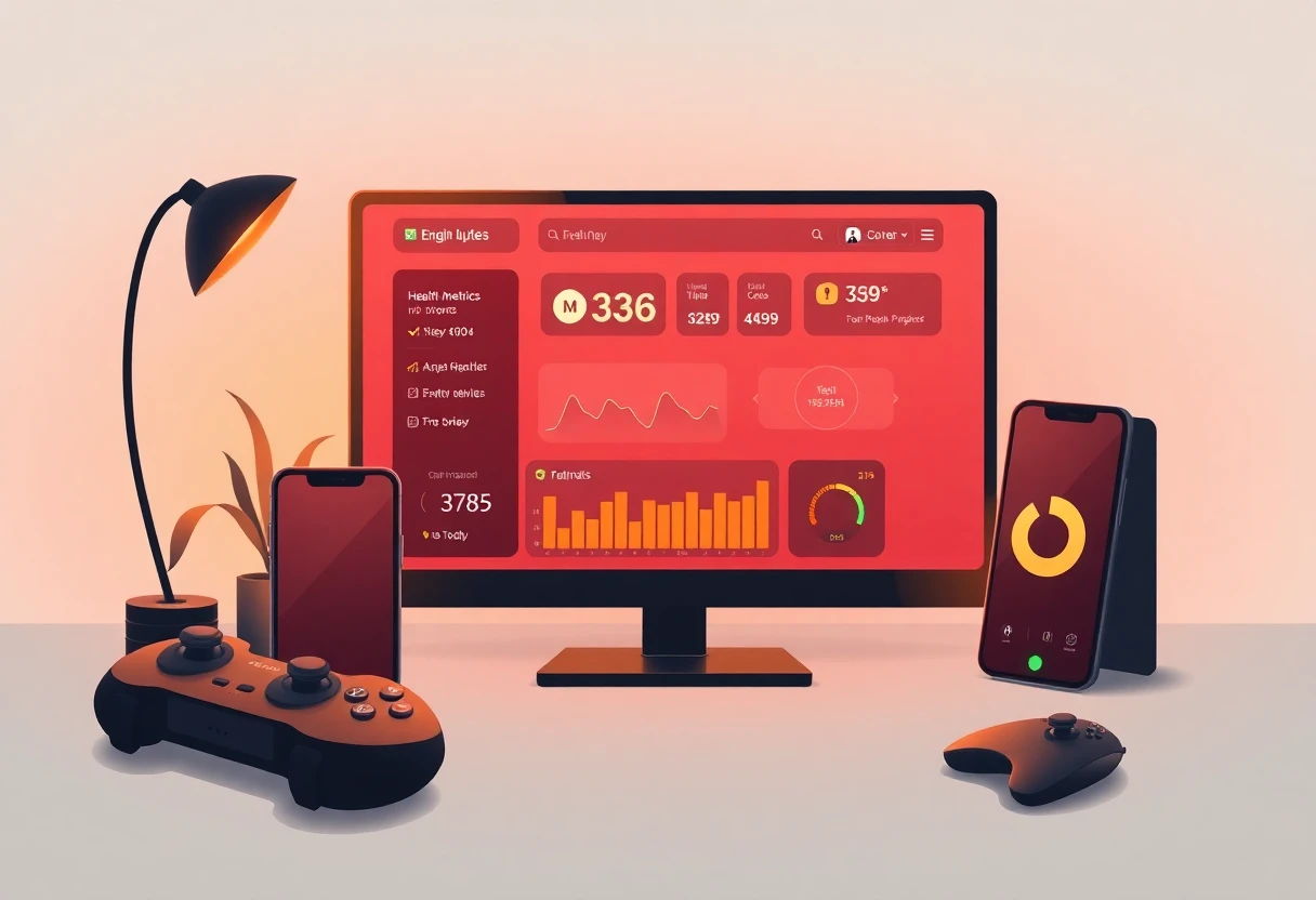 Health tracking app interface