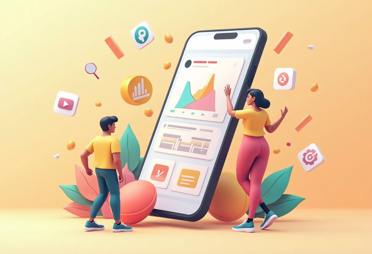 Colorful fitness app icons