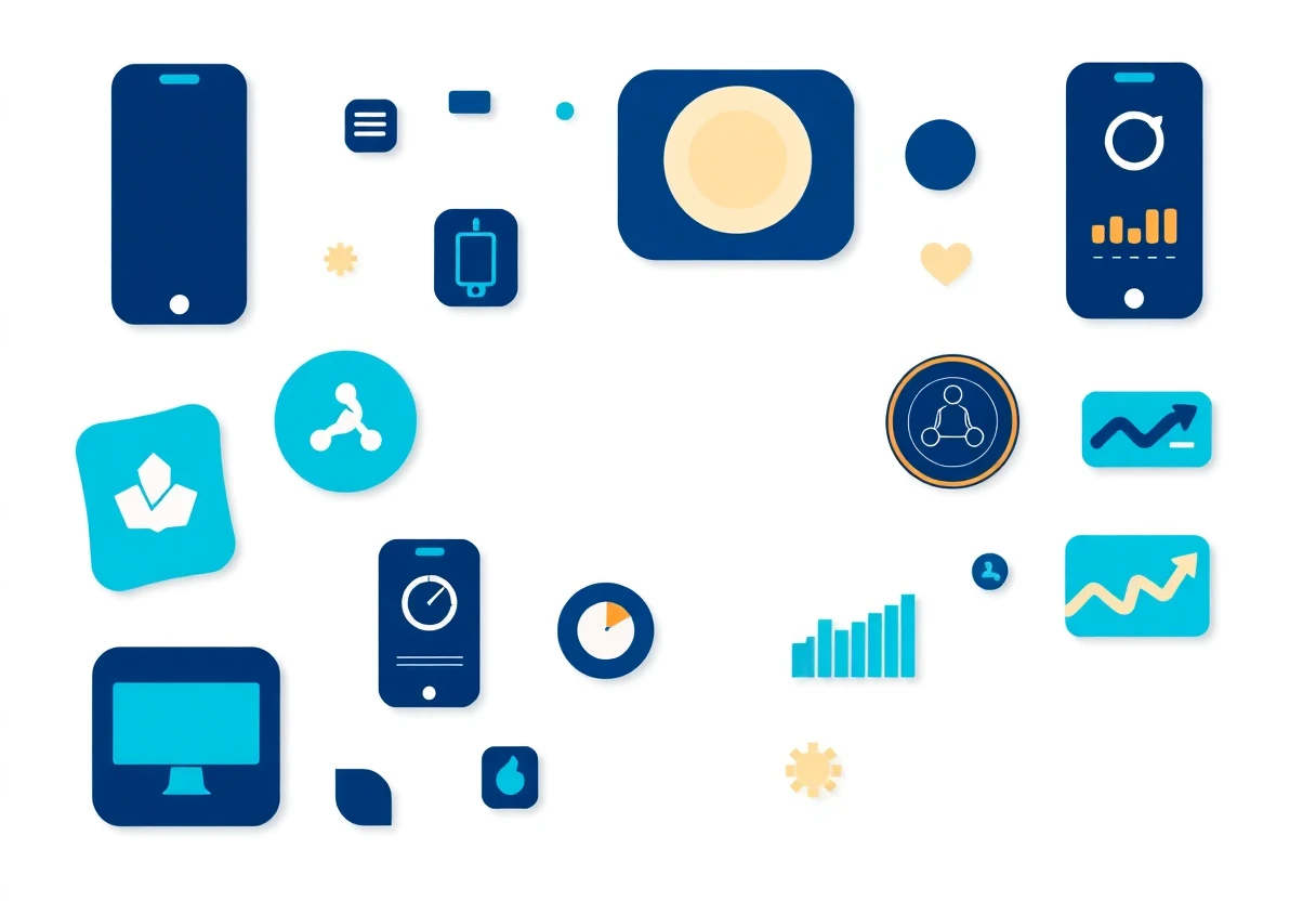 Top fitness apps illustration