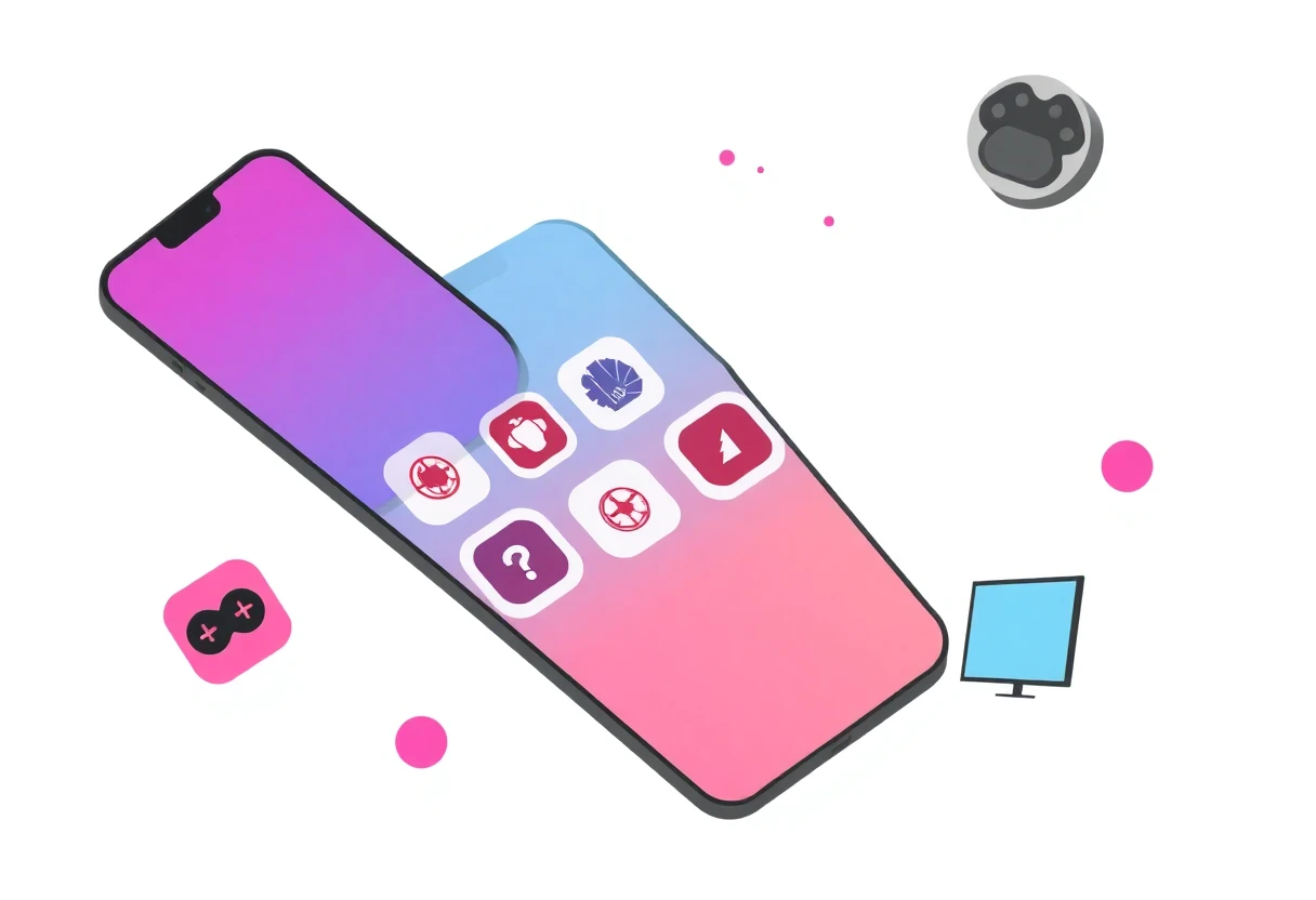 Abstract fitness app icons