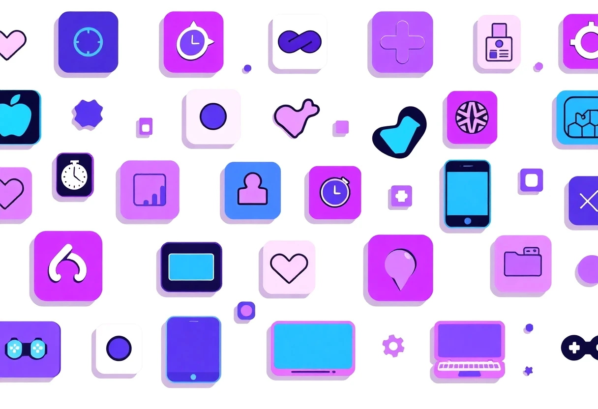 Abstract representation of fitness apps