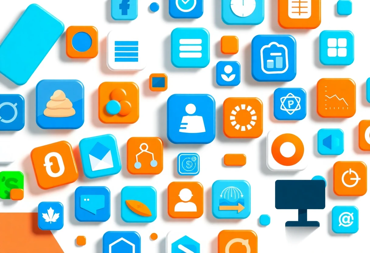 Variety of budgeting app icons