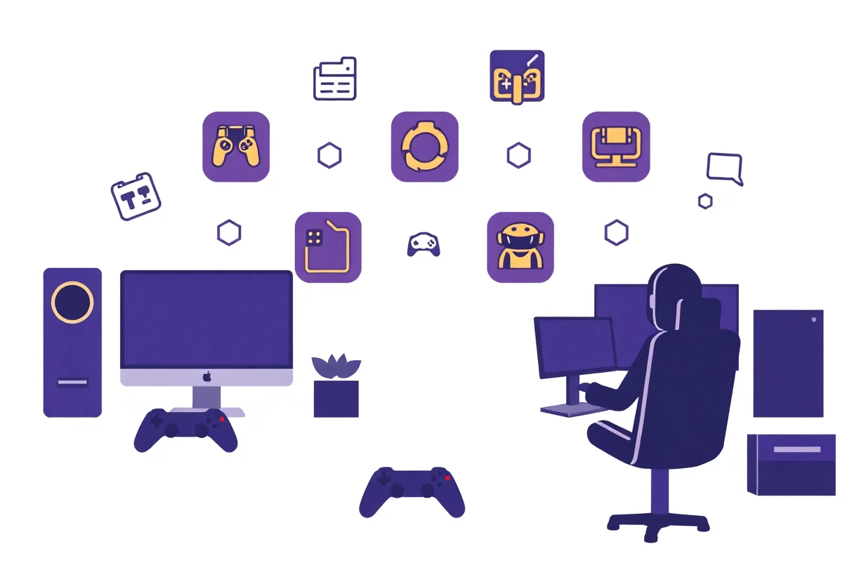 Specialized gaming tools illustration