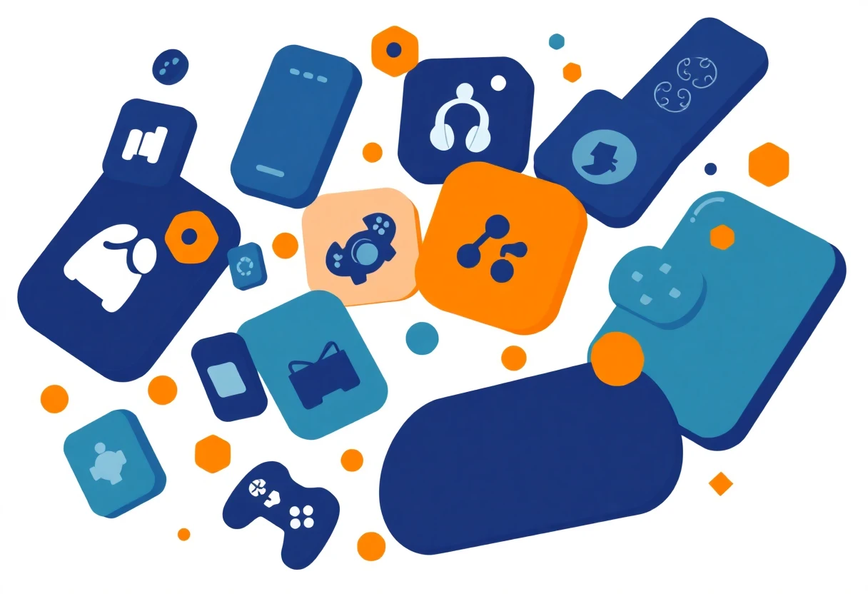 Abstract gaming app icons