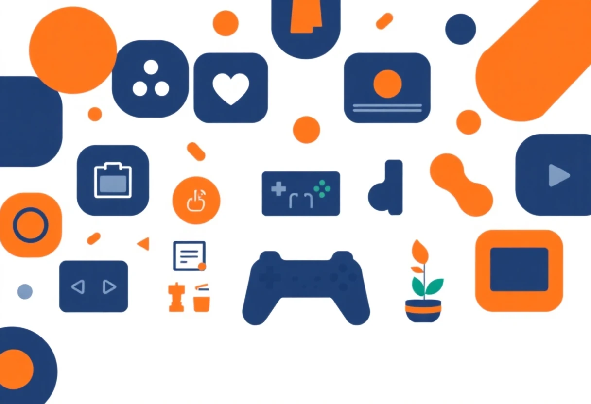 Abstract gaming illustration