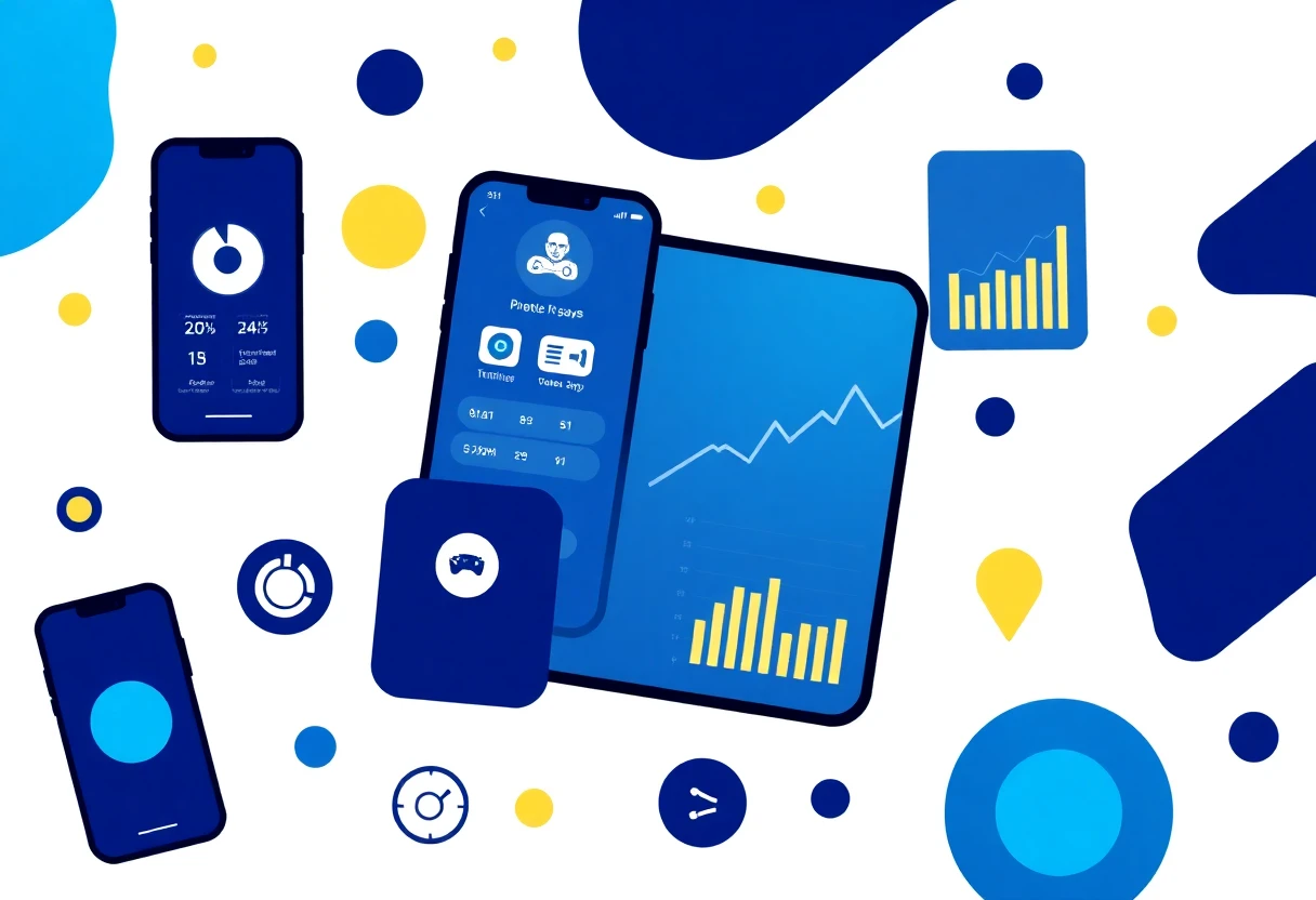 Abstract fitness app theme