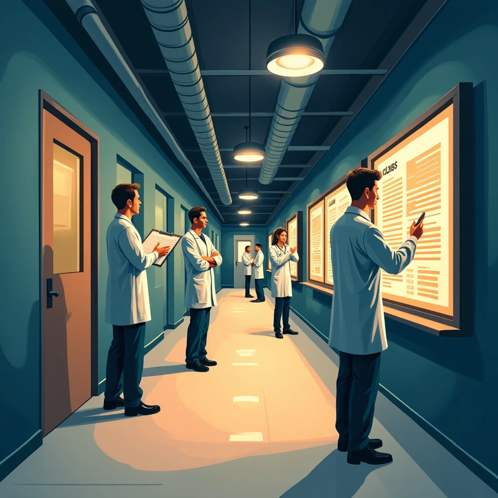 Healthcare professionals reviewing job offers