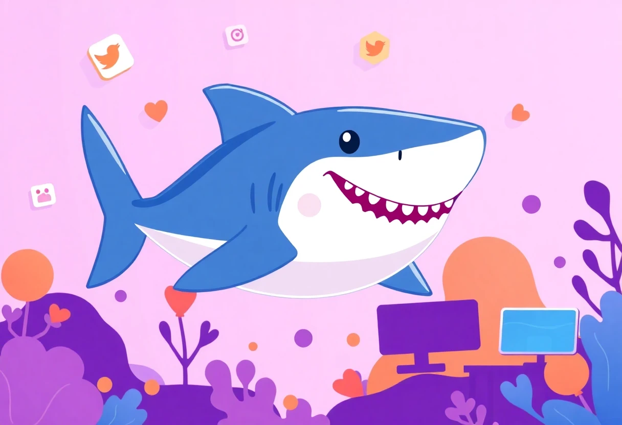 Playful shark adventure