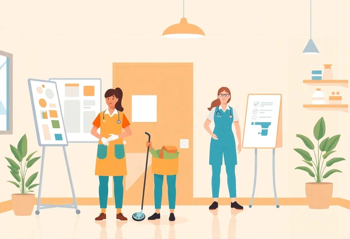 Healthcare housekeeping ensuring patient safety