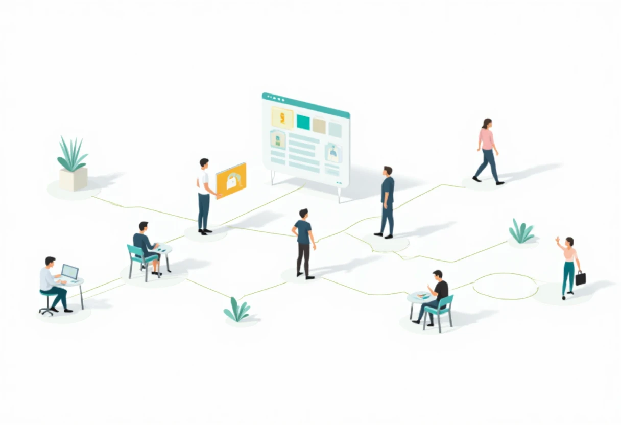 Visual representation of IT support and cybersecurity connections