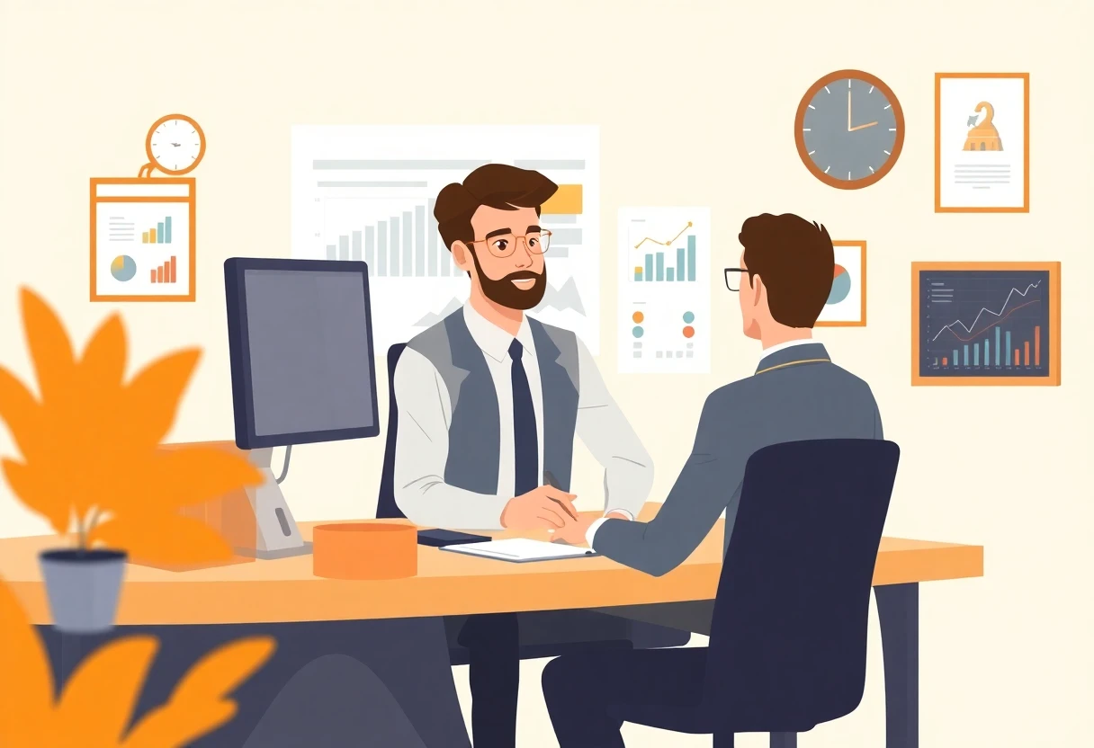 Arbeiten in einem modernen Büro
