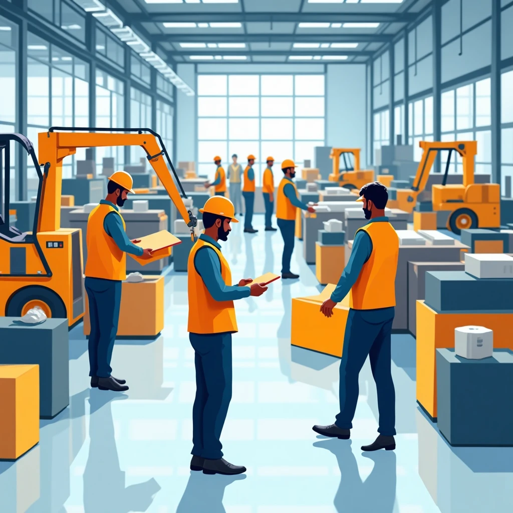 Manufacturing job scene