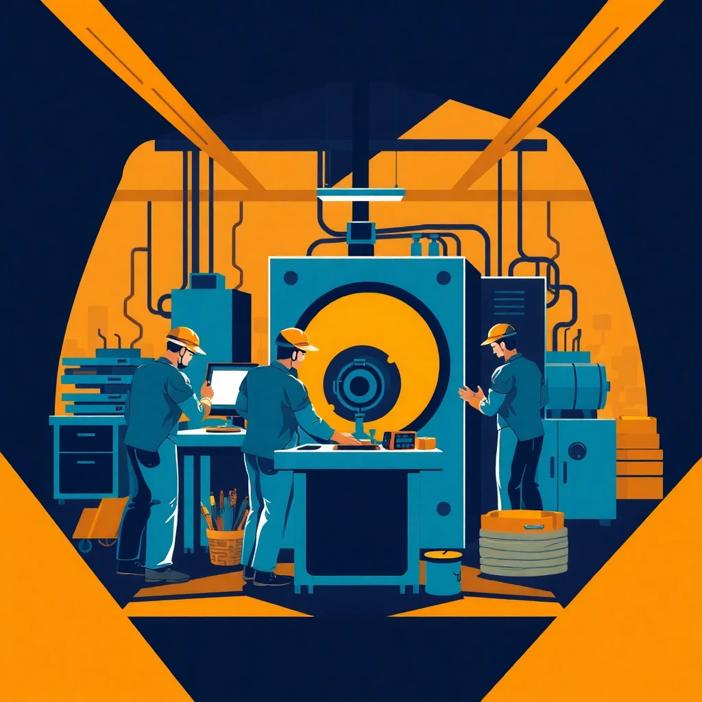 Factory teamwork in action