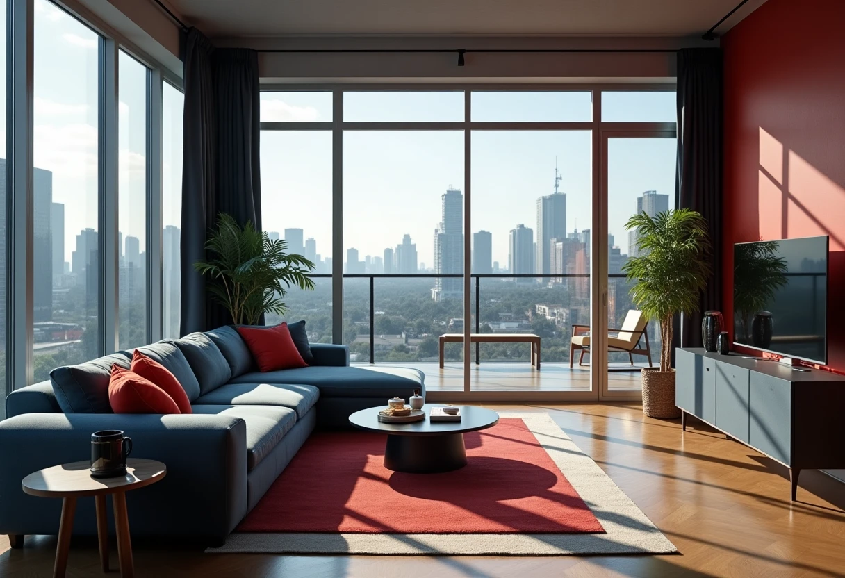 Modernes Loft mit Stadtblick