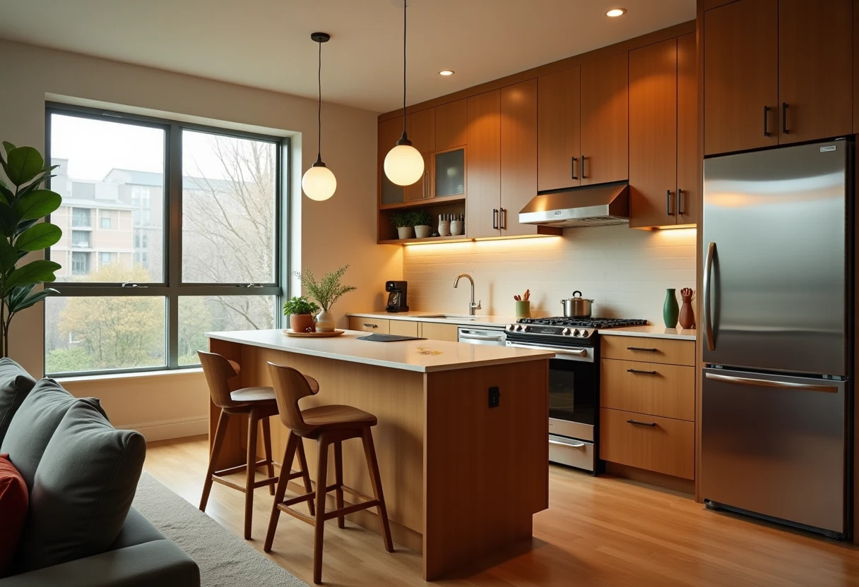 Modern kitchen in a Minneapolis apartment