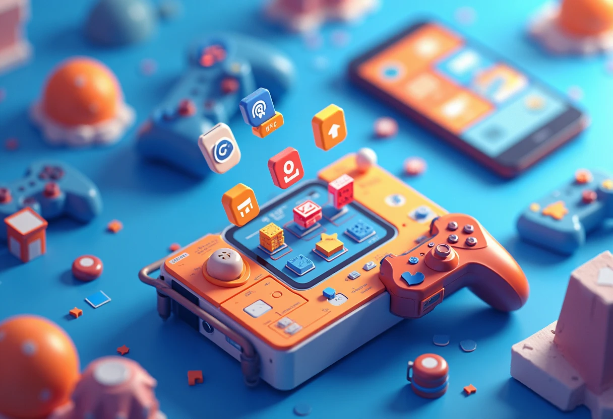 Colorful abstract app grid