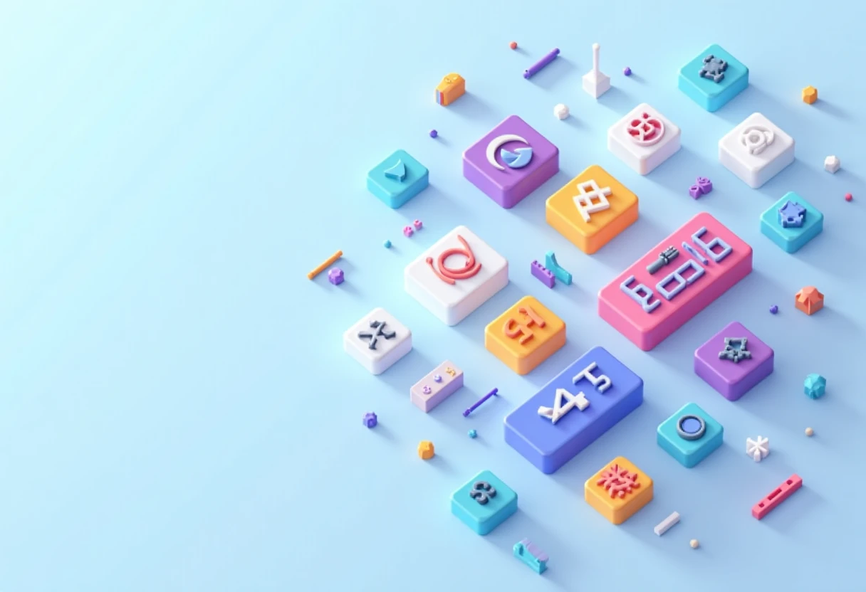 Colorful game icons