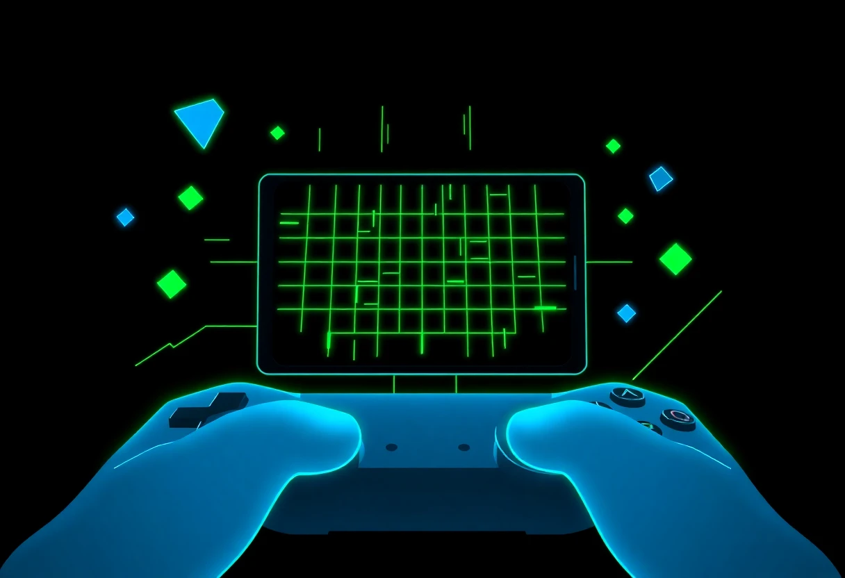 Action-packed gaming illustration