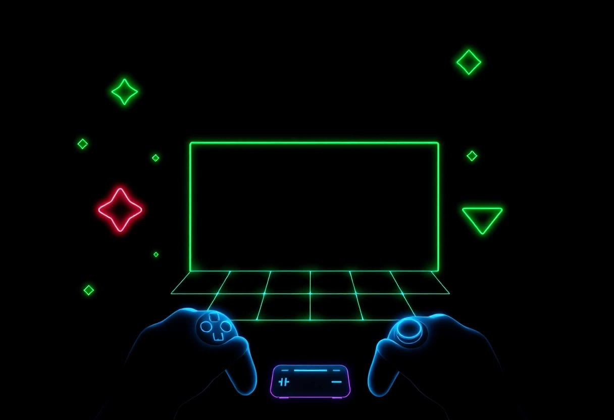 Abstract mobile gaming illustration