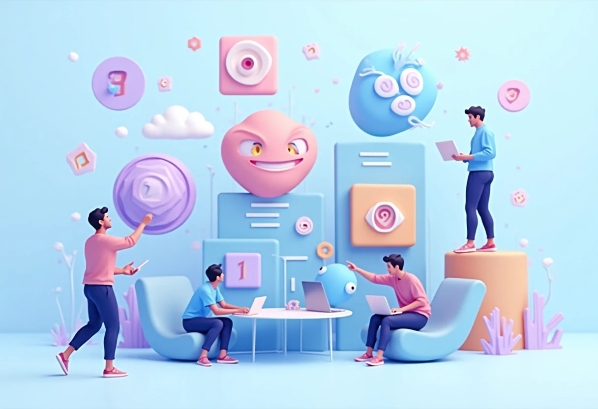 Colorful mobile game icons