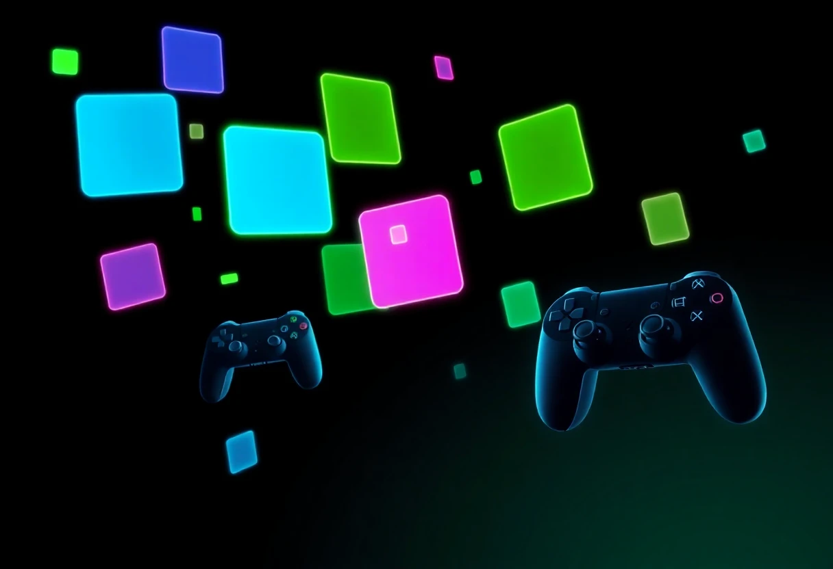 Top mobile games abstract illustration