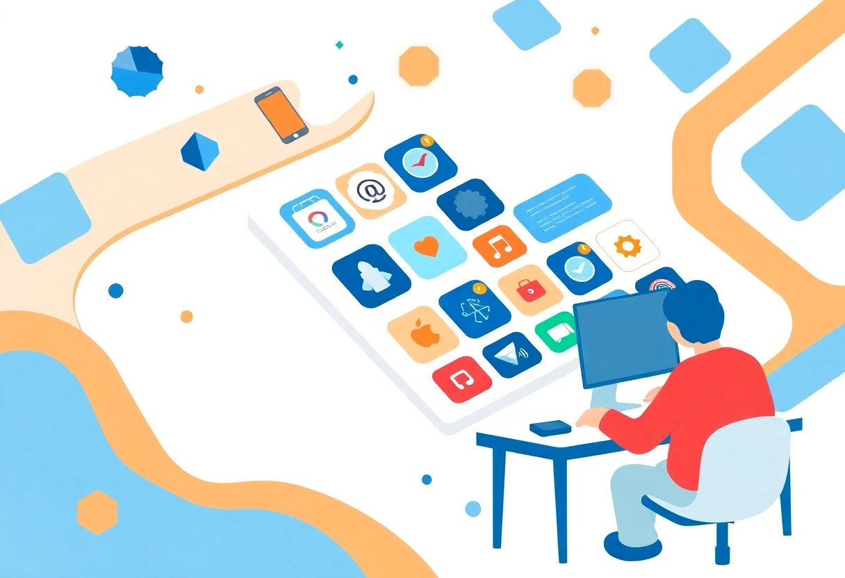 Illustration of learning apps