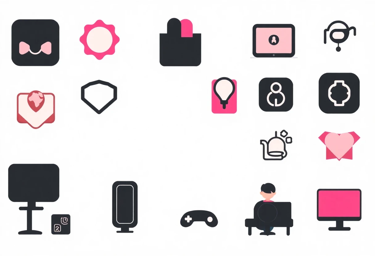 Online course app icons