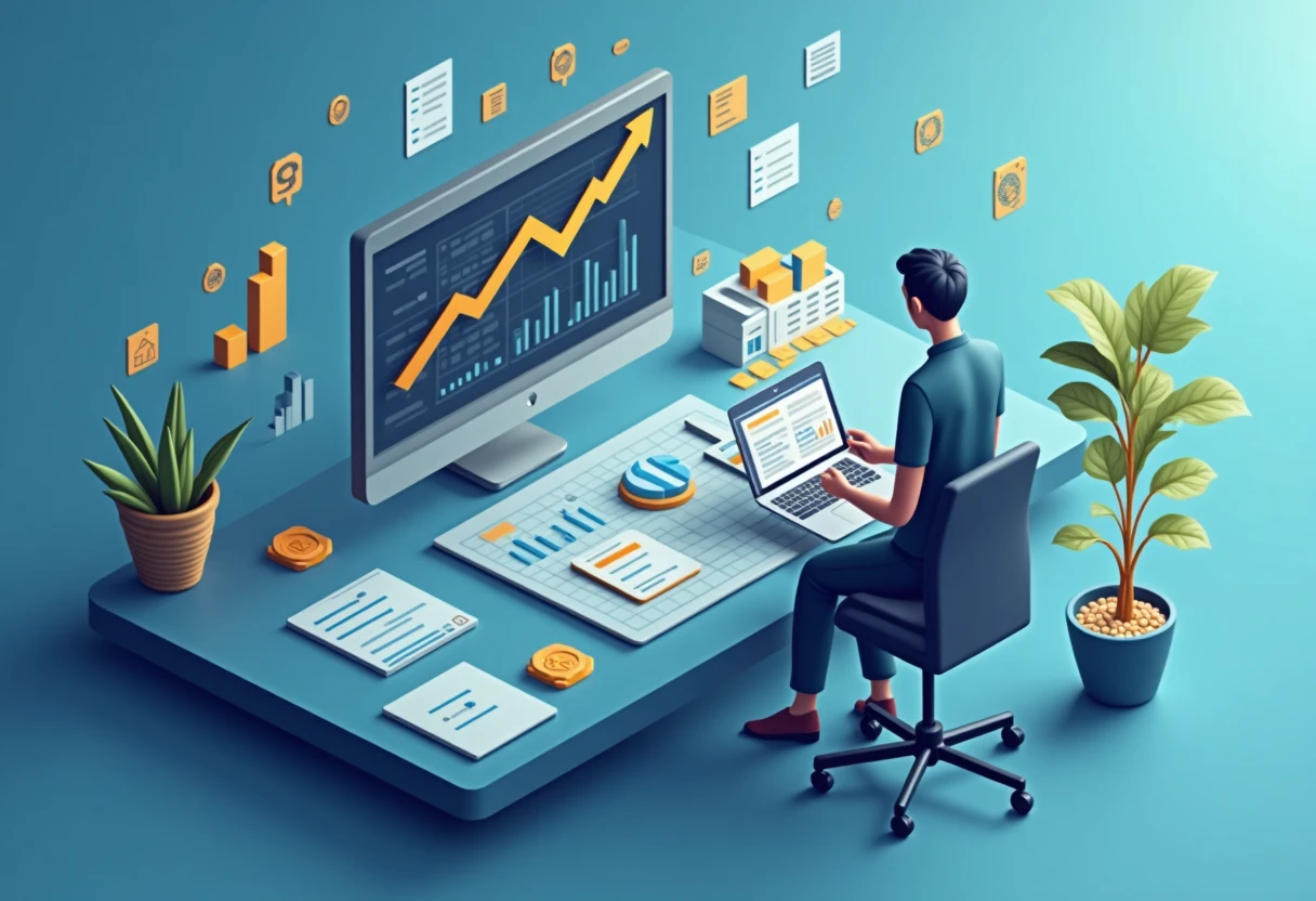 Freelancer reviewing loan options