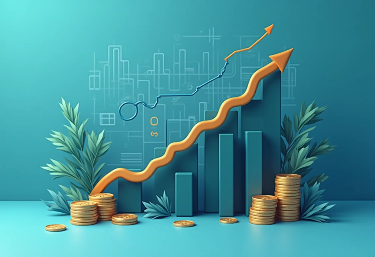 Financial growth illustration