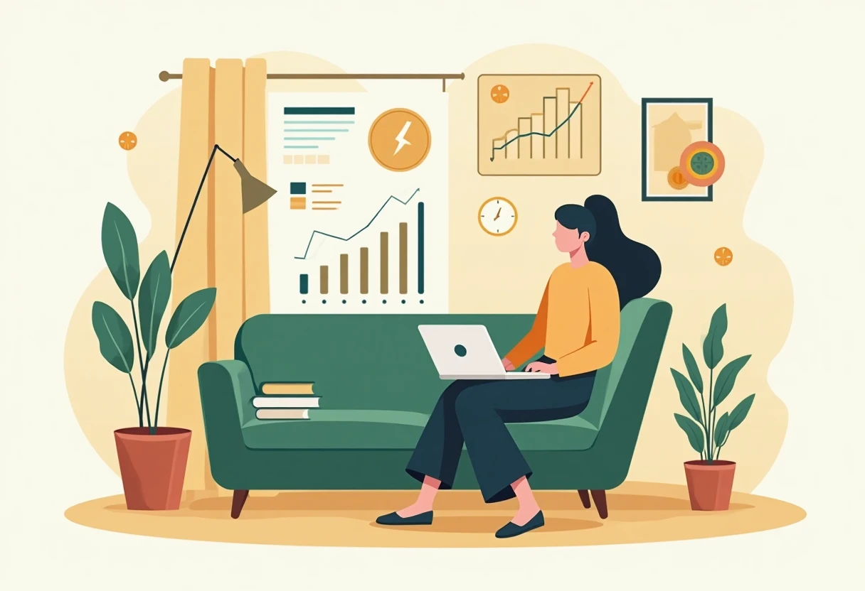 Freelancer reviewing loan options