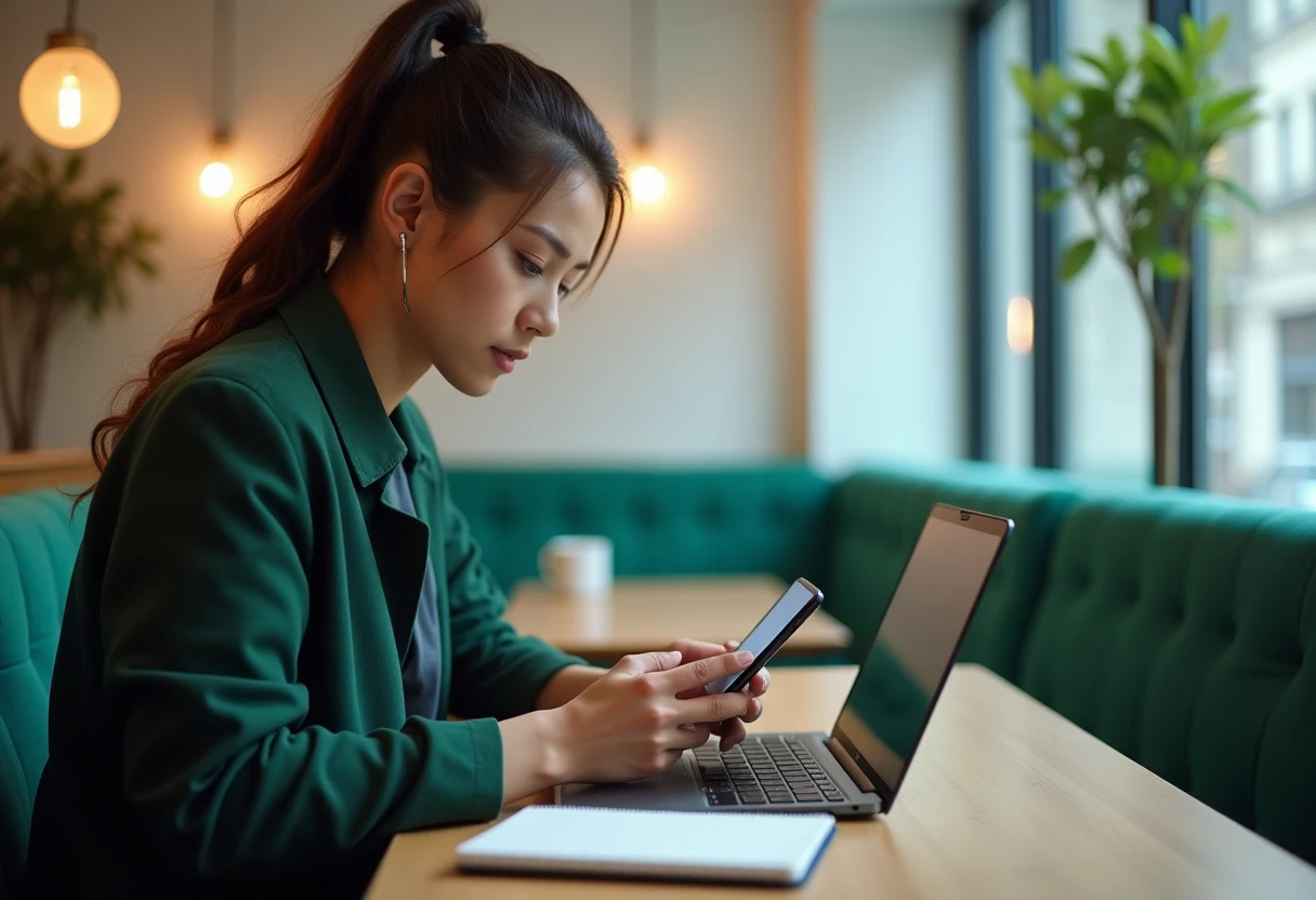 Freelancer using productivity apps