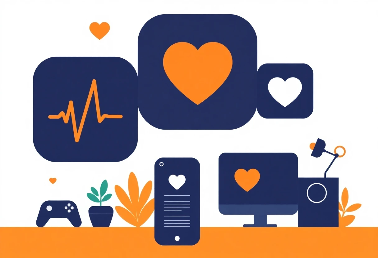 Health tracking app representation