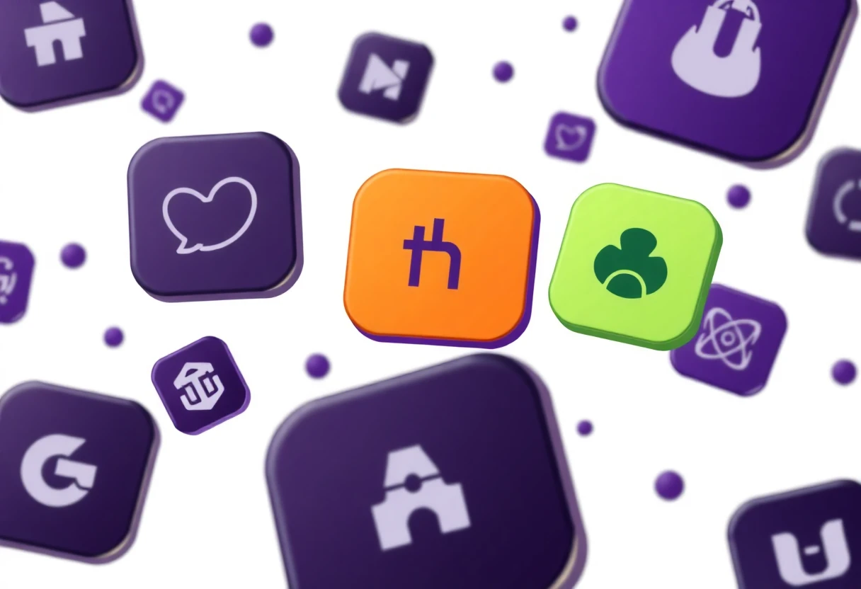 Floating app icons