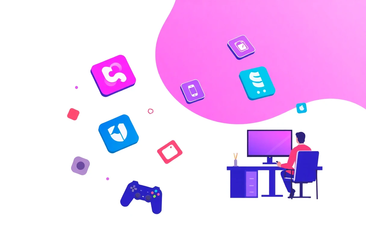Illustration of productivity apps