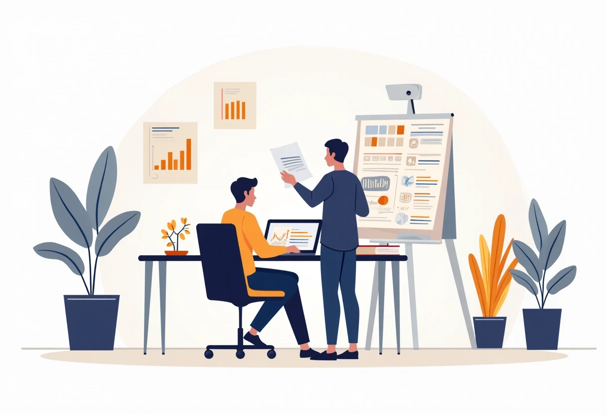Project management professional at work