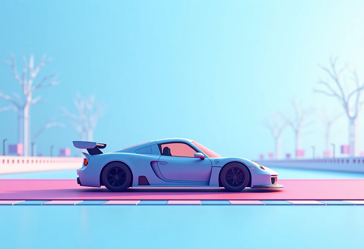 Sleek racing car silhouette