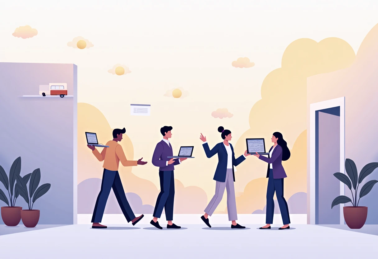 Remote professionals collaborating