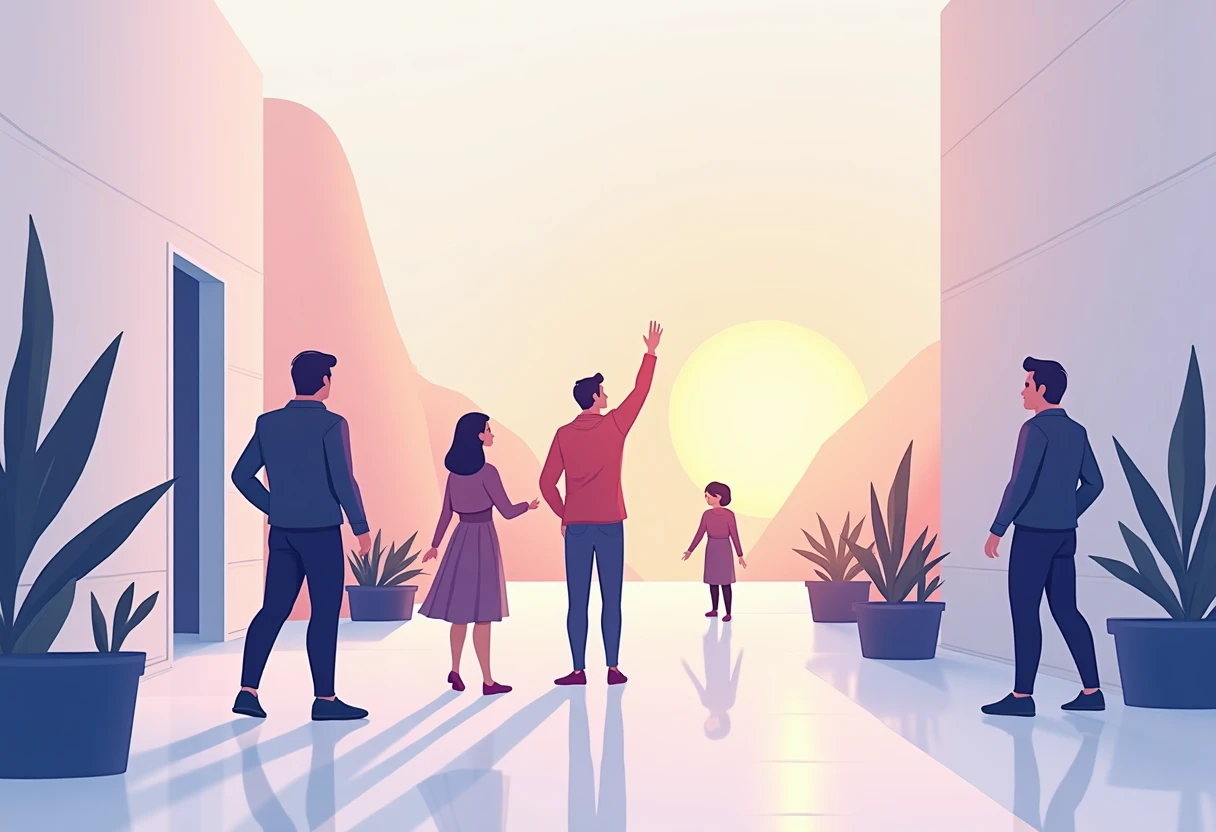 Digital network illustration