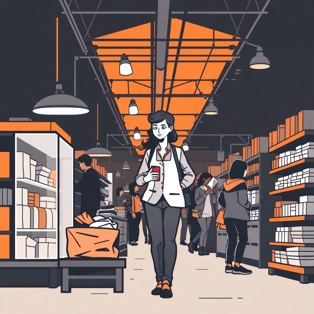 Retail professional in a dynamic store setting