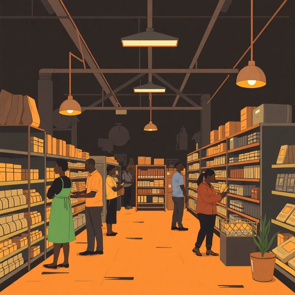 Retail employees working in Ibadan