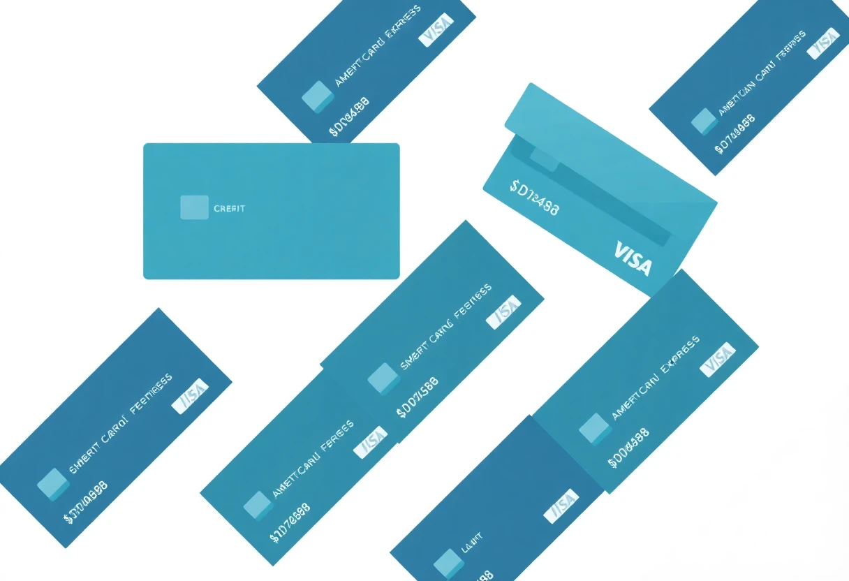 Visual representation of rewards credit cards
