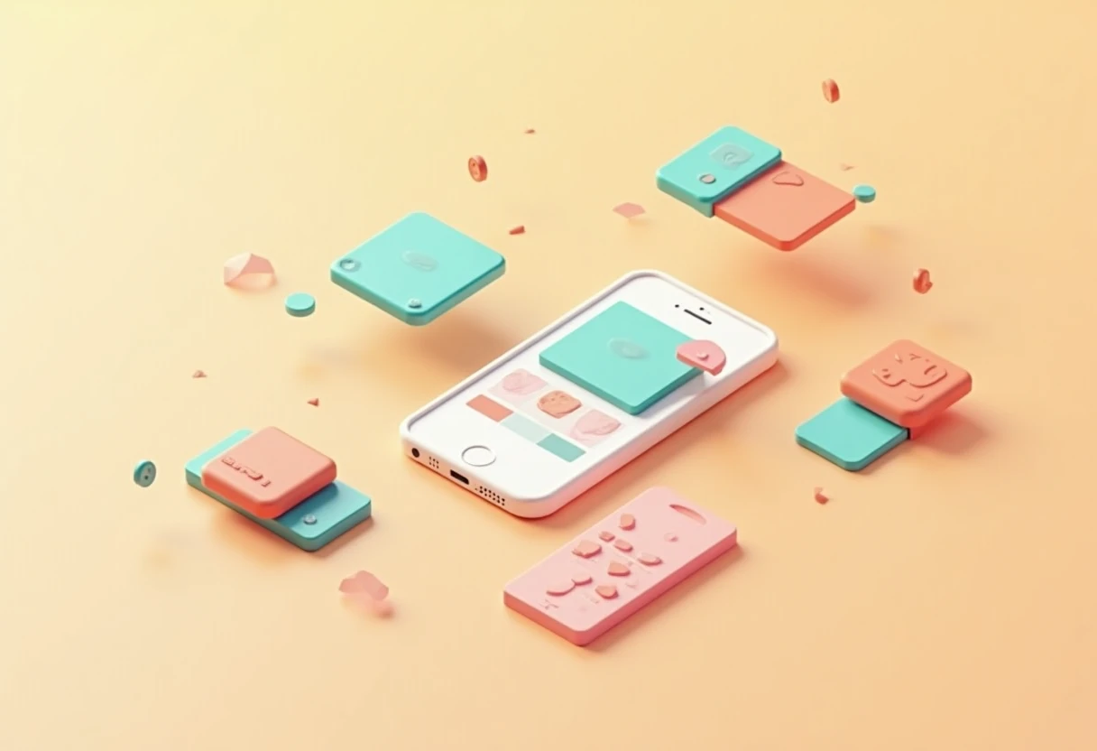 Abstract representation of top shopping apps