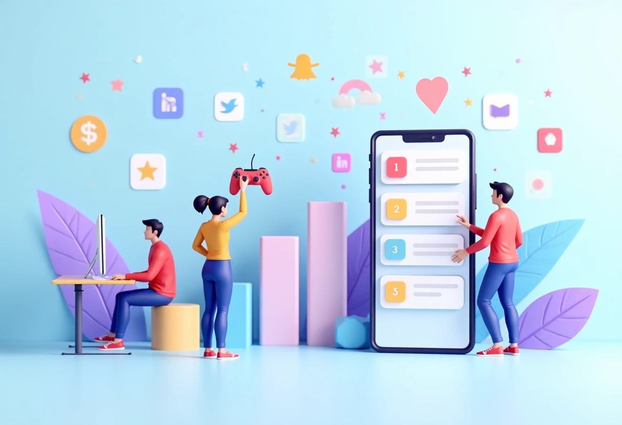 Colorful social media app icons