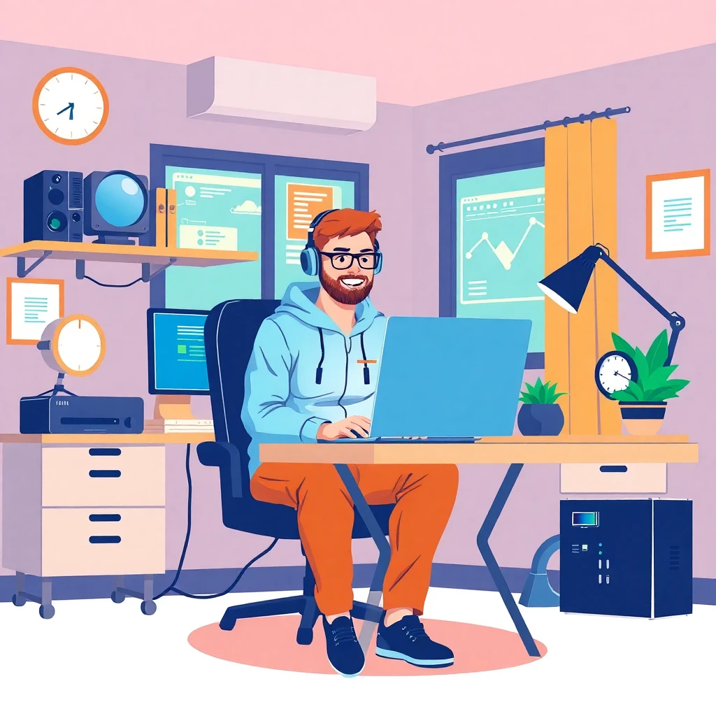 Remote work setup for a software engineer