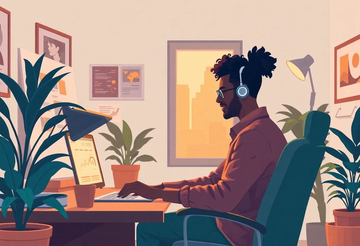 Aspiring software developer at work
